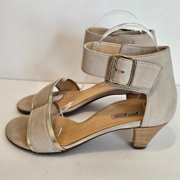 Paul Green Violet Sabina Combo Ankle Straps Heeled Sandals Women's Size 7.5 - Picture 4 of 15